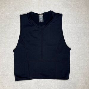 Bloom Seasons | Black Sleeveless Piped Top | Medium